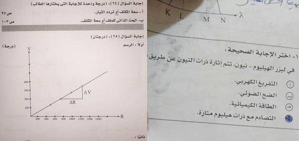 اجابة امتحان الفيزياء 2019 وزارة التربية والتعليم تعرف على حل امتحان الفيزياء من المدرسين