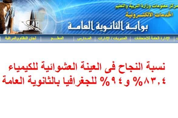 نتيجة المؤشرات النهائية بعد تصحيح 90% للثانوية العامة