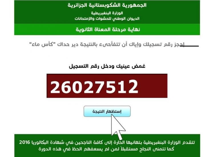 نتائج البكالوريا 2019 الجزائر موقع الديوان الوطني للإمتحانات والمسابقات
