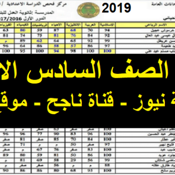 عاجل نتيجة السادس الإعدادي العراق 2019 بغداد والبصرة وجميع المحافظات – سجل بياناتك واعرف النتيجة