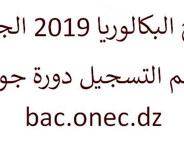 ظهرت الآن نتائج بكالوريا الجزائر 2019 برقم التسجيل عبر موقع وزارة التربية الوطنية bac.onec.dz