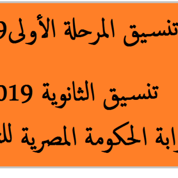 متابعة ظهور نتيجة تنسيق الثانوية العامة 2019 المرحلة الأولى بالرقم السري عبر بوابة الحكومة المصرية tansik.egypt.gov.eg