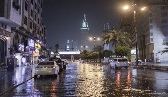 أمطار رعدية تستقبل وصول حجاج بيت الله الحرام في السعودية