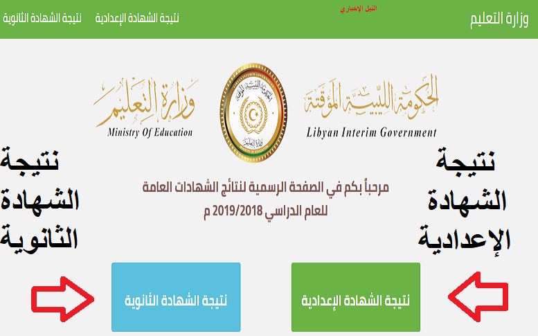 نتيجة الشهادة الثانوية والإعدادية الليبية الدور الأول 2019 “الحكومة الليبية المؤقتة” natija.moel.ly