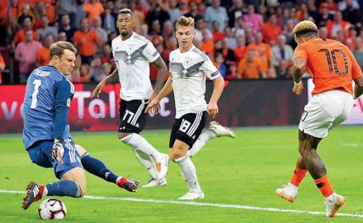 نتيجة |2-4| ملخص مباراة المانيا وهولندا اليوم 6-9-2019: المنتخب الهولندي يسحق الألماني تصفيات أمم أوروبا 2020