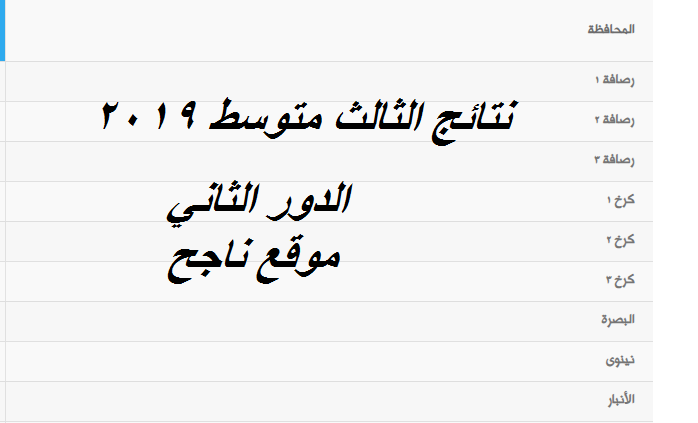 نتائج الثالث متوسط results-iq: الاستعلام عن نتيجة الدور الثاني 2019 عبر وزارة التربية العراقية “موقع ناجح”