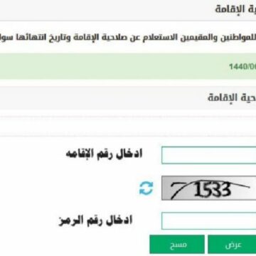 صلاحية الإقامة استعلام من خلال موقع ابشر وزارة الداخلية السعودية