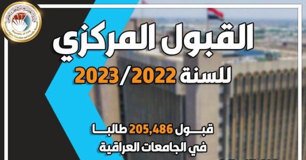 رابط نتائج القبول المركزي في العراق 2022/2023 بالرقم الامتحاني من موقع وزارة التربية العراقية