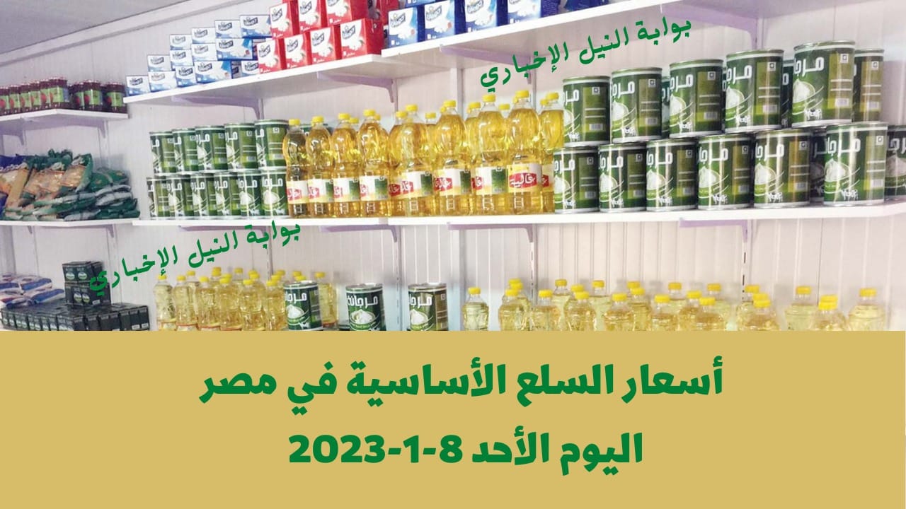 أسعار السلع الأساسية في مصر اليوم الأحد 8-1-2023 كم سعر كيلو الأرز والسكر وزجاجة الزيت والدقيق