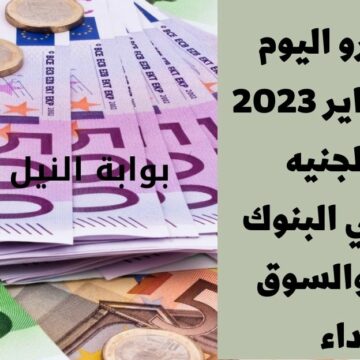 سعر اليورو اليوم الاثنين 9 يناير 2023 مقابل الجنيه المصري في البنوك المصرية والسوق السوداء