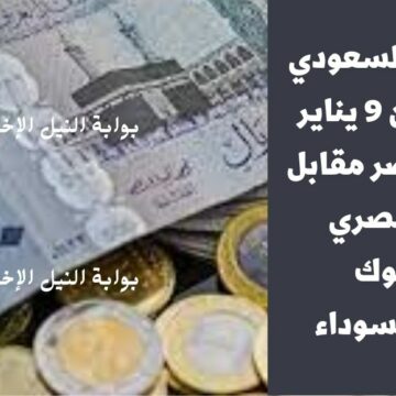 سعر الريال السعودي اليوم الاثنين 9 يناير 2023 في مصر مقابل الجنيه المصري في البنوك والسوق السوداء
