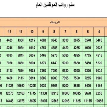 سلم رواتب الموظفين وزارة المالية لعام 1444 في المملكة العربية السعودية بعد الزيادة الأخيرة