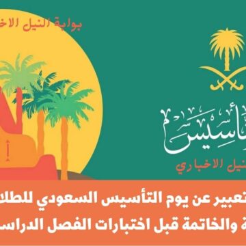 موضوع تعبير عن يوم التأسيس السعودي للطلاب 1444 بالمقدمة والخاتمة قبل اختبارات الفصل الدراسي الثاني