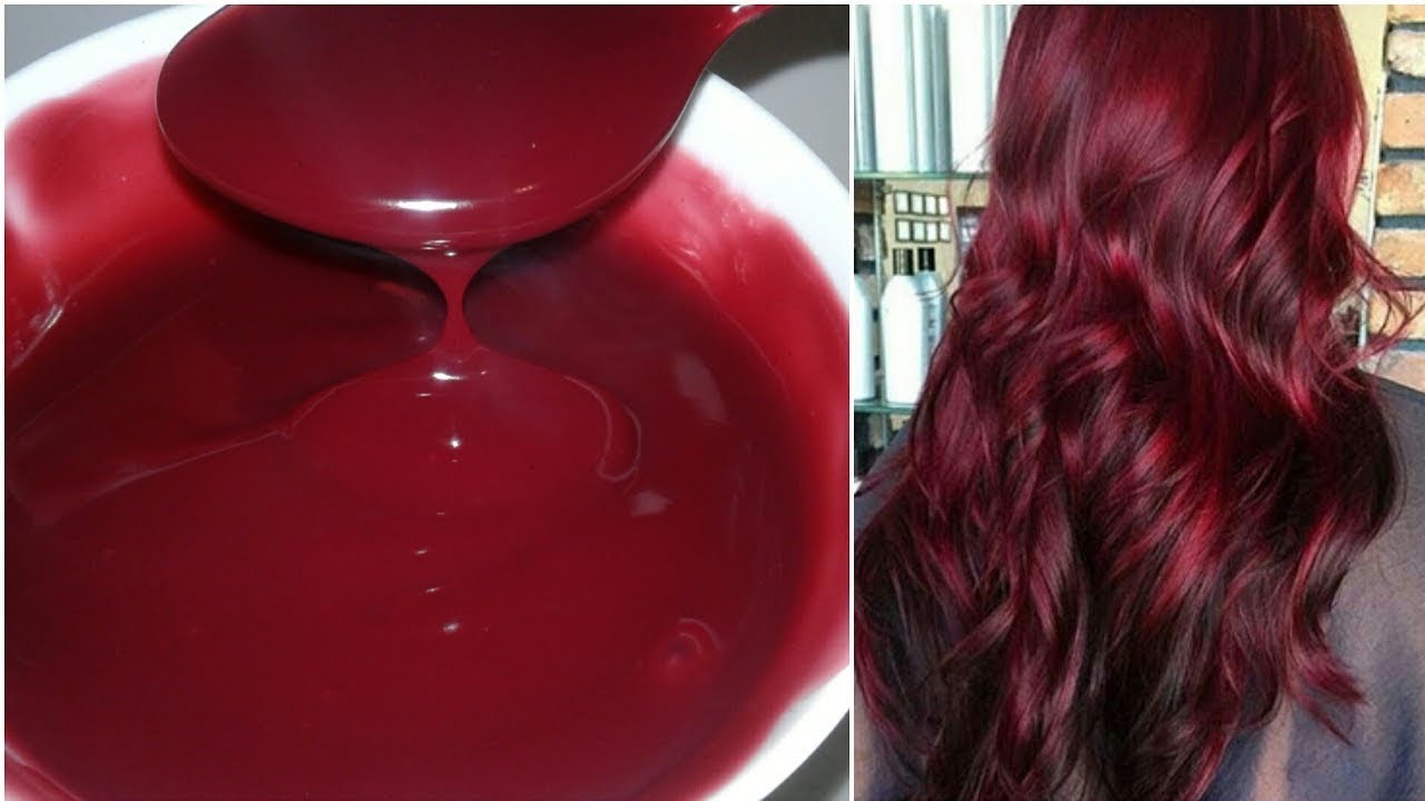 صبغ الشعر باللون الأحمر بطريقة طبيعية بدون كوافير وتغطيه كامله للشعر الابيض