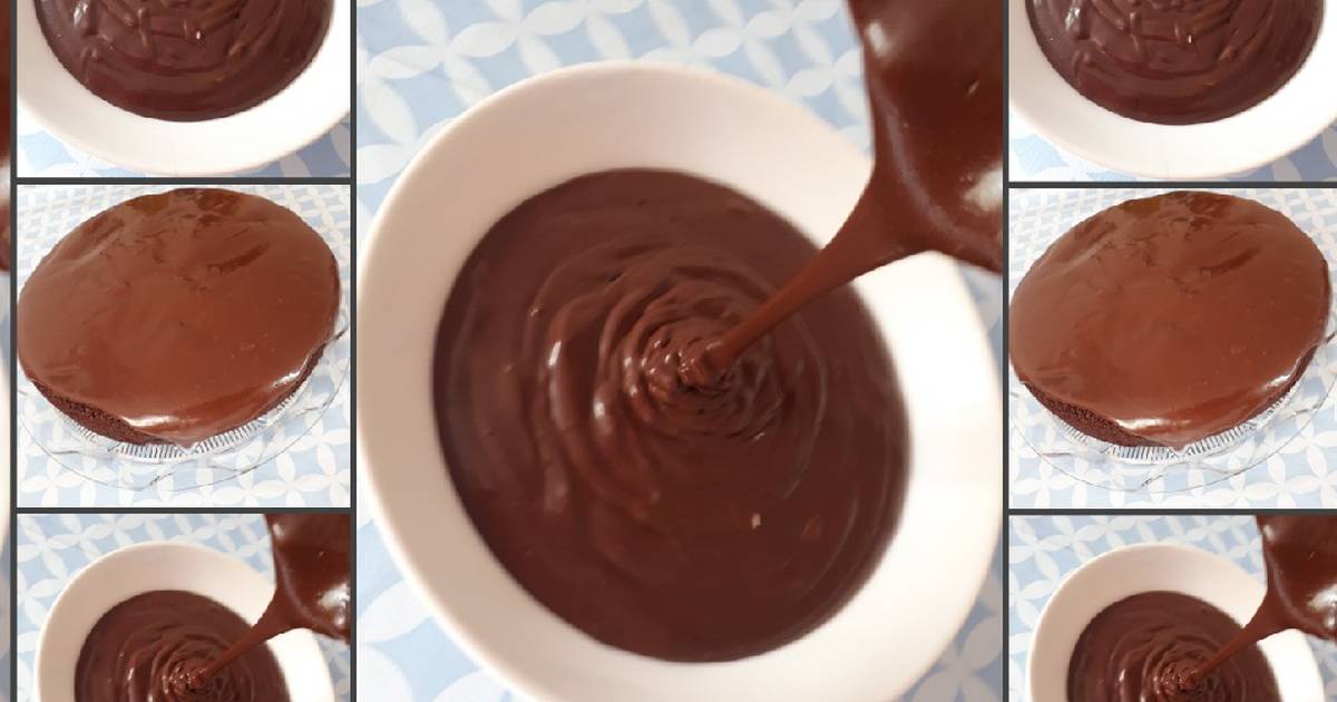 طريقة عمل صوص الشوكولاتة الاصلى المميز لدهن وحشو الحلويات بمكونات فى كل منزل