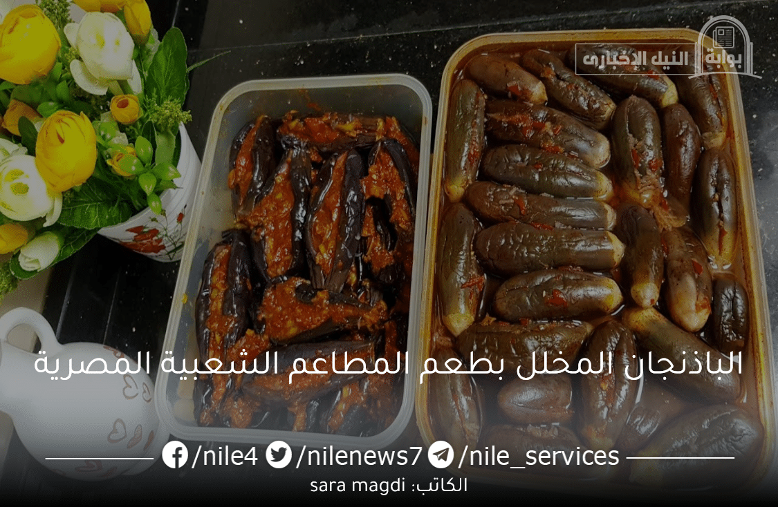 طريقة عمل الباذنجان المخلل بطعم مميز وشهي مثل المطاعم الشعبية المصرية