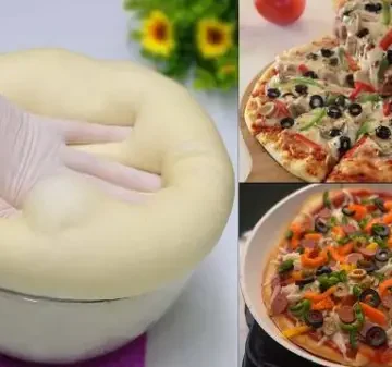 طريقة عمل عجينة البيتزا الهشه الطريه في المنزل بطريقه المطاعم