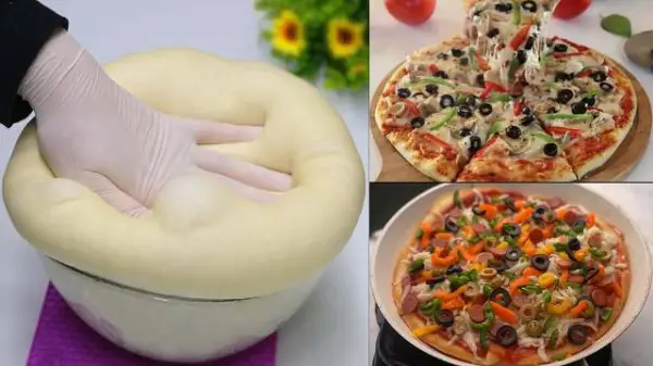 طريقة عمل عجينة البيتزا الهشه الطريه في المنزل بطريقه المطاعم