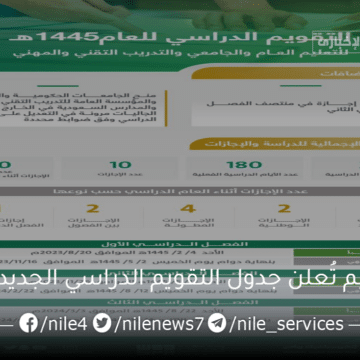 رسمياً .. التعليم تُعلن جدول التقويم الدراسي الجديد 1445 في المملكة العربية السعودية