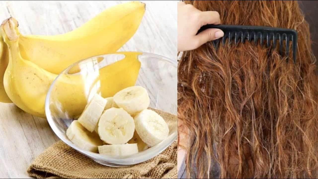 طريقة كيراتين الموز بالعسل لفرد الشعر  الخشن والمجعد وجعله زي الحرير بوصفة صاروخية