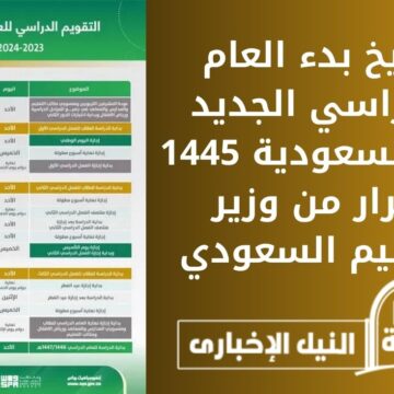 تاريخ بدء العام الدراسي الجديد في السعودية 1445 بقرار من وزير التعليم السعودي يوسف البنيان