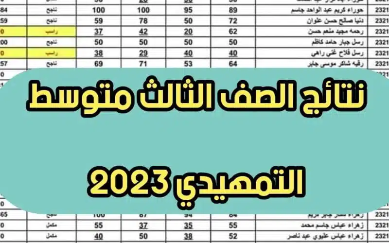 رابط نتائج الثالث المتوسط العراق 2023 الدور الأول عبر موقع وزارة التربية العراقية