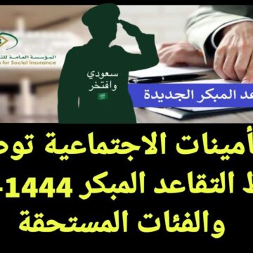 شروط المعاش المبكر للتقاعد في السعودية 1445 وفق قانون التأمينات الاجتماعية وطريقة التقديم
