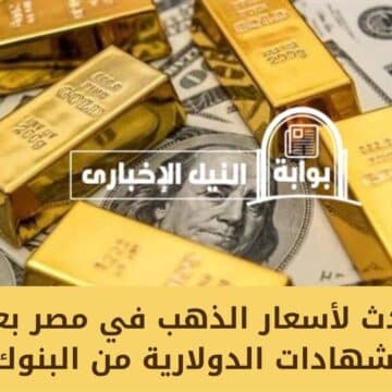 هبط 900 جنيه معقولة!! .. ماذا حدث لأسعار الذهب في مصر بعد طرح الشهادات الدولارية من البنوك؟