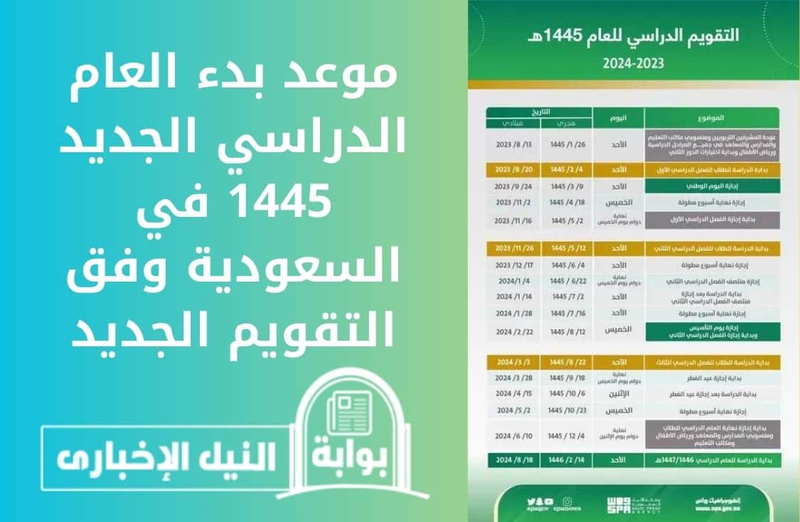 موعد بدء العام الدراسي الجديد 1445 في السعودية وفق التقويم الجديد المعتمد بثلاث فصول دراسية