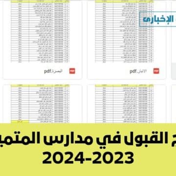 نتائج القبول في مدارس المتميزين 2023-2024 لمعرفة أسماء المقبولين بمدارس المتميزين المتفوقين من موقع وزارة التربية العراقية
