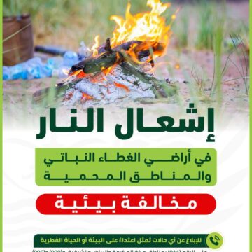 الأمن البيئي: إشعال النار في أراضي الغطاء النباتي جريمة بيئية